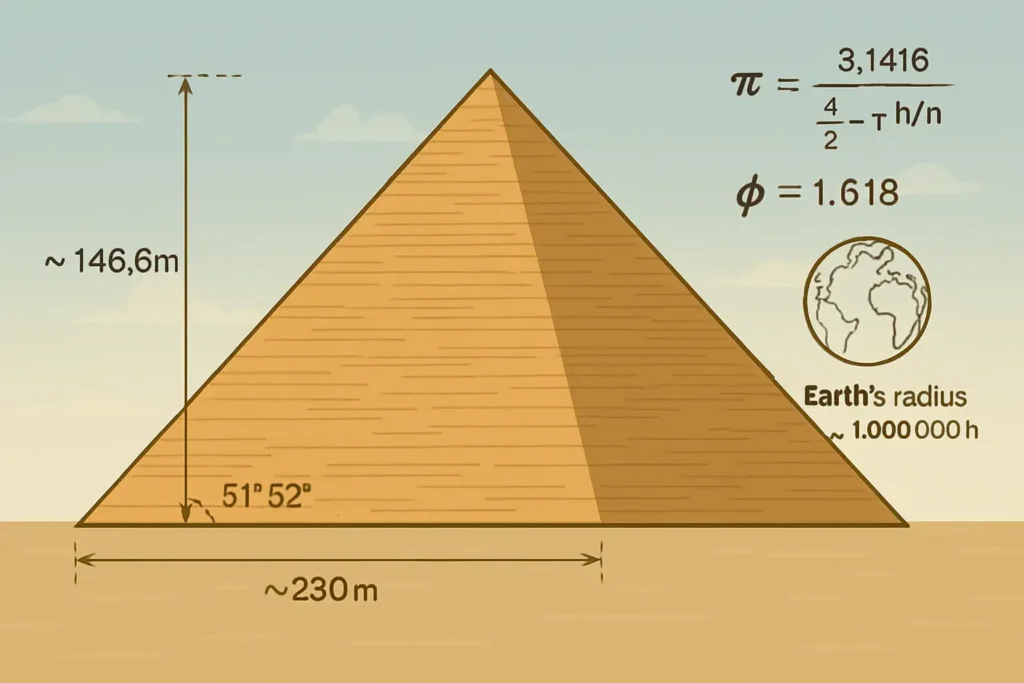 Keops Pyramiden illustration med mål