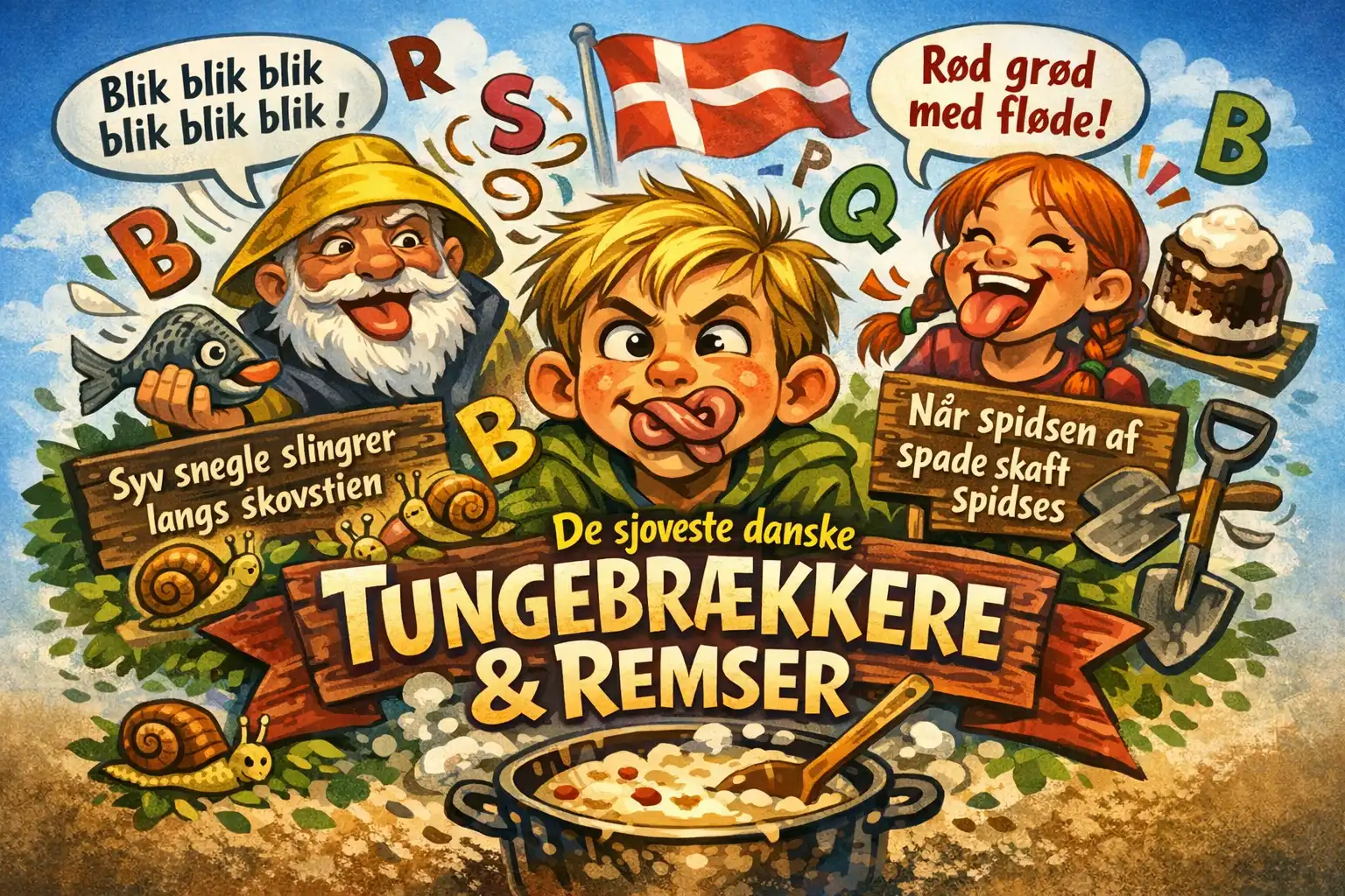 Børn med sjove danske remser