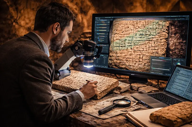 Forskning af gamle inskriptioner.